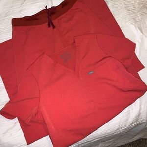 FIGS scrubs - Clay Small Tall Bottom/Medium Top